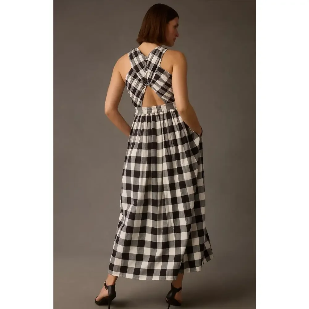 NWT Anthropologie Verb by Pallavi Gingham Halter Dress - XXS - Picture 2 of 4